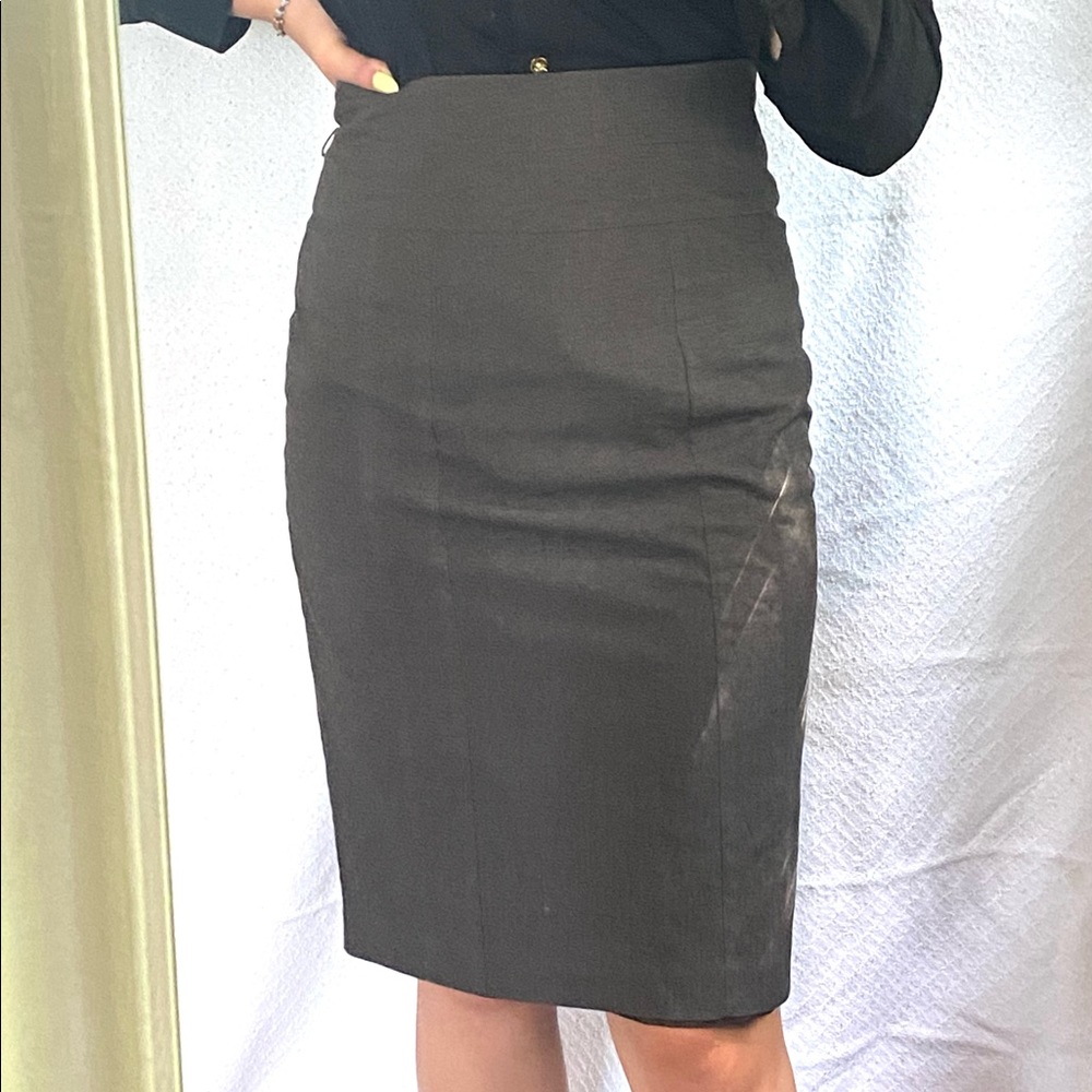 Worthington Petite Gray Pencil Skirt